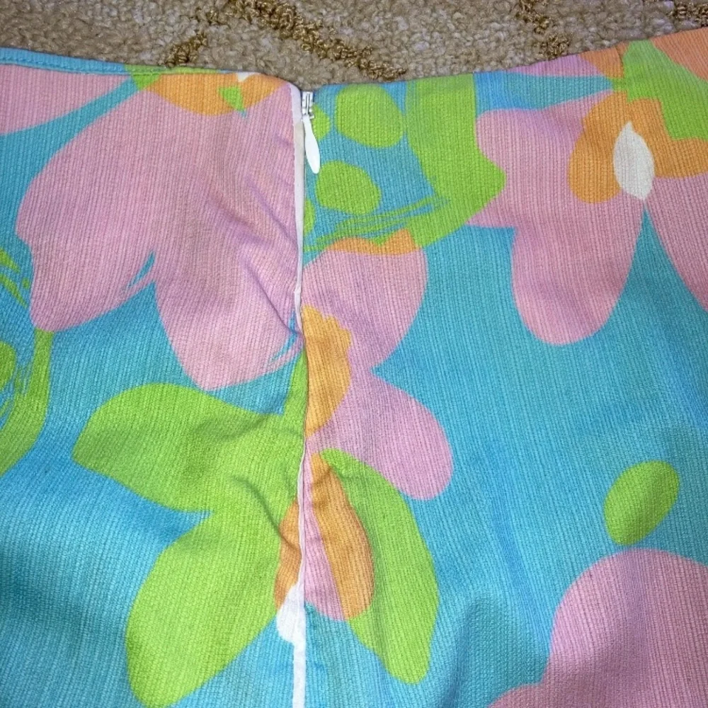 Lilly Pulitzer Floral Turquoise Pink Mini Skort Skirt Bows Womens 0 cottagecore - Picture 11 of 11